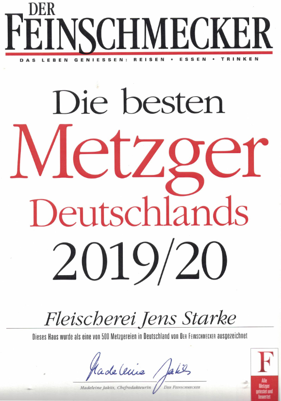 Auszeichnung Bester Metzger Deutschlands